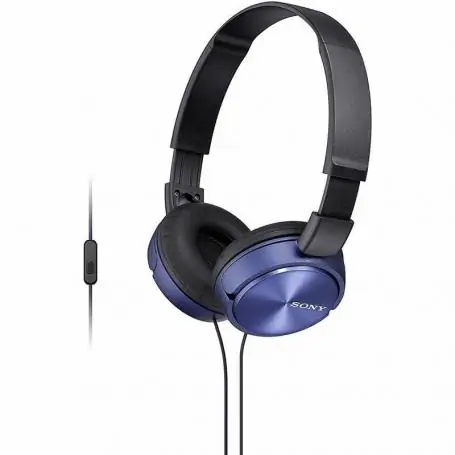Headphones Sony MDRZX310APL/ with Microphone/ Jack 3.5/ Blue - Image 1