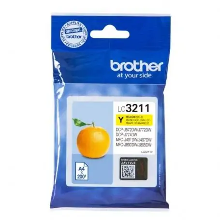 Brother Original Ink Cartridge LC-3211Y/Yellow - Image 1