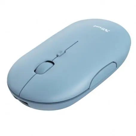 Trust Puck Bluetooth Wireless Mouse/ Rechargeable Battery/ Up to 1600 DPI/ Blue - Image 1