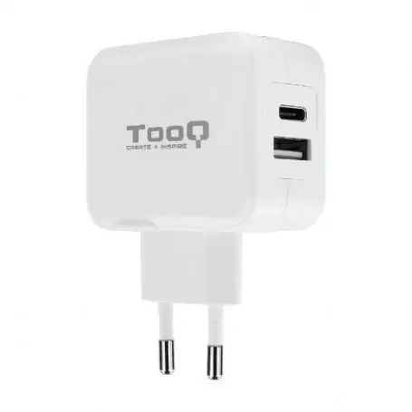 TooQ TQWC-2SC02WT/ 1xUSB Type-C/ 1x USB/ 27W Wall Charger - Image 1