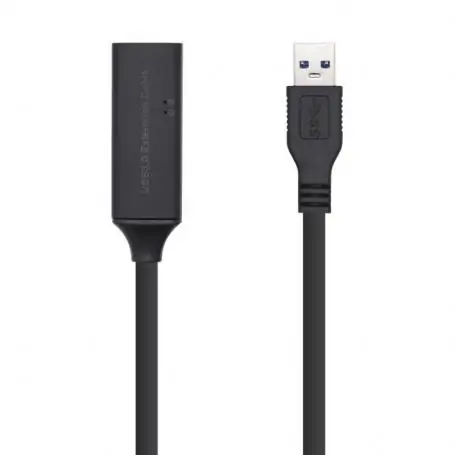 USB 3.0 Extension Cable Aisens A105-0408/ USB Male - USB Female/ 10m/ Black - Image 1