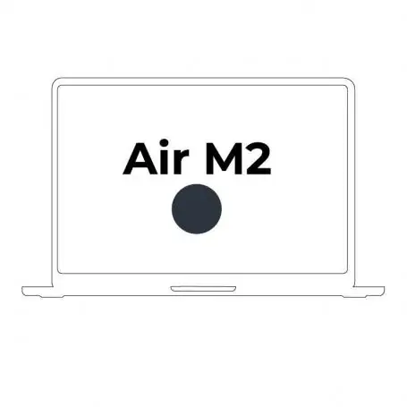 Apple Macbook Air 13,6'/ M2 8-Core CPU/ 8Gb/ 256Gb SSD/  8-Core GPU/ Negro Medianoche