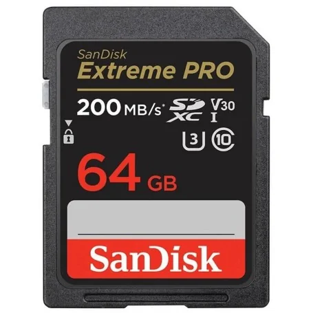 SanDisk Extreme PRO 64Gb UHS-I V30 200 MB/s SD SDXC