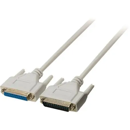 Valueline Serial Cable SUB-D 25-PINS Male - SUB-D 25-PINS Female 3.00 M Ivory